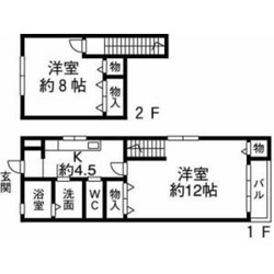 ユノソハイツ龍ケ原Aの物件間取画像